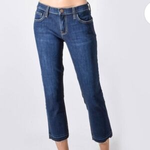CURRENT ELLIOTT Cropped Straight Hampton Released Hem Jeans Size 31